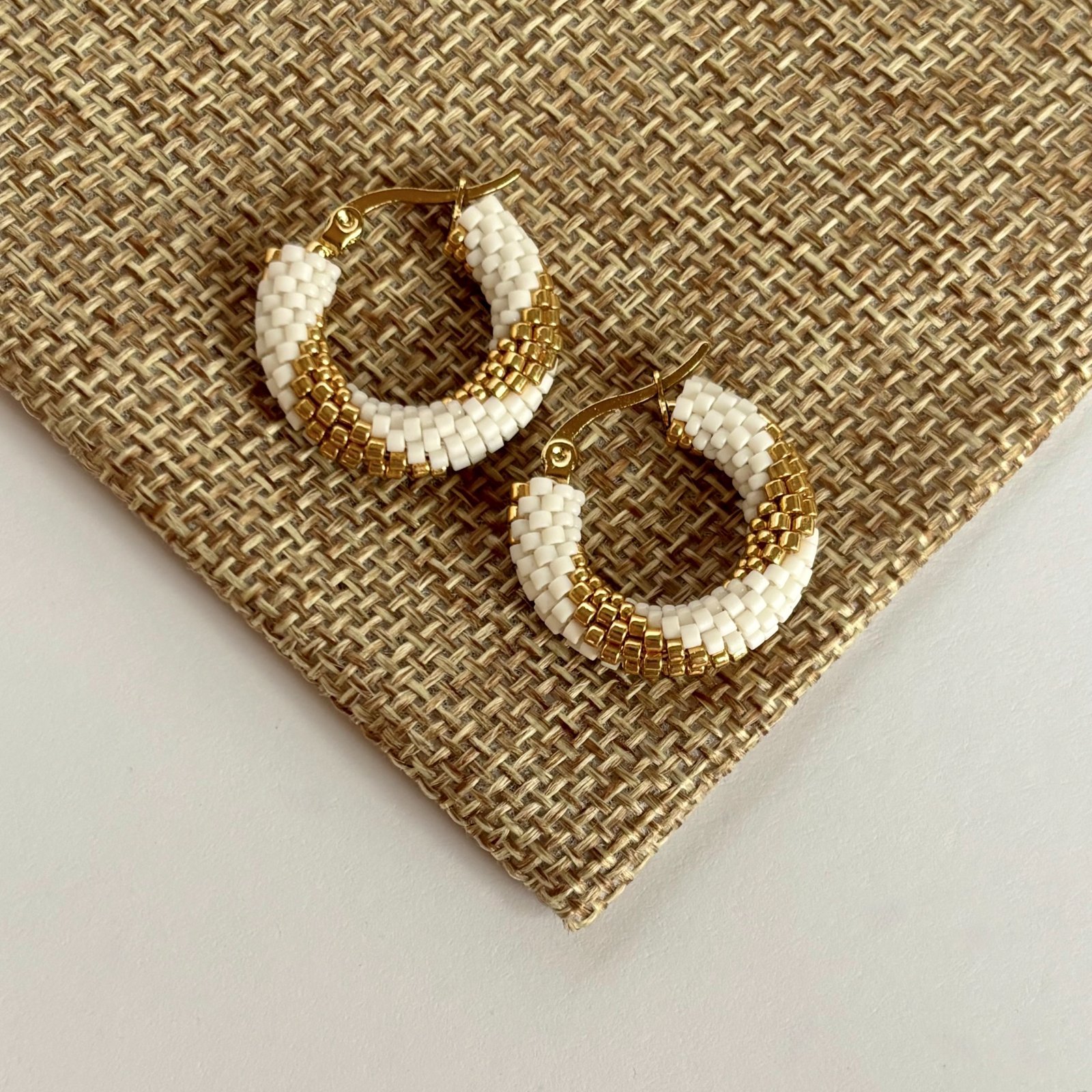 Beaded Hoop Earrings