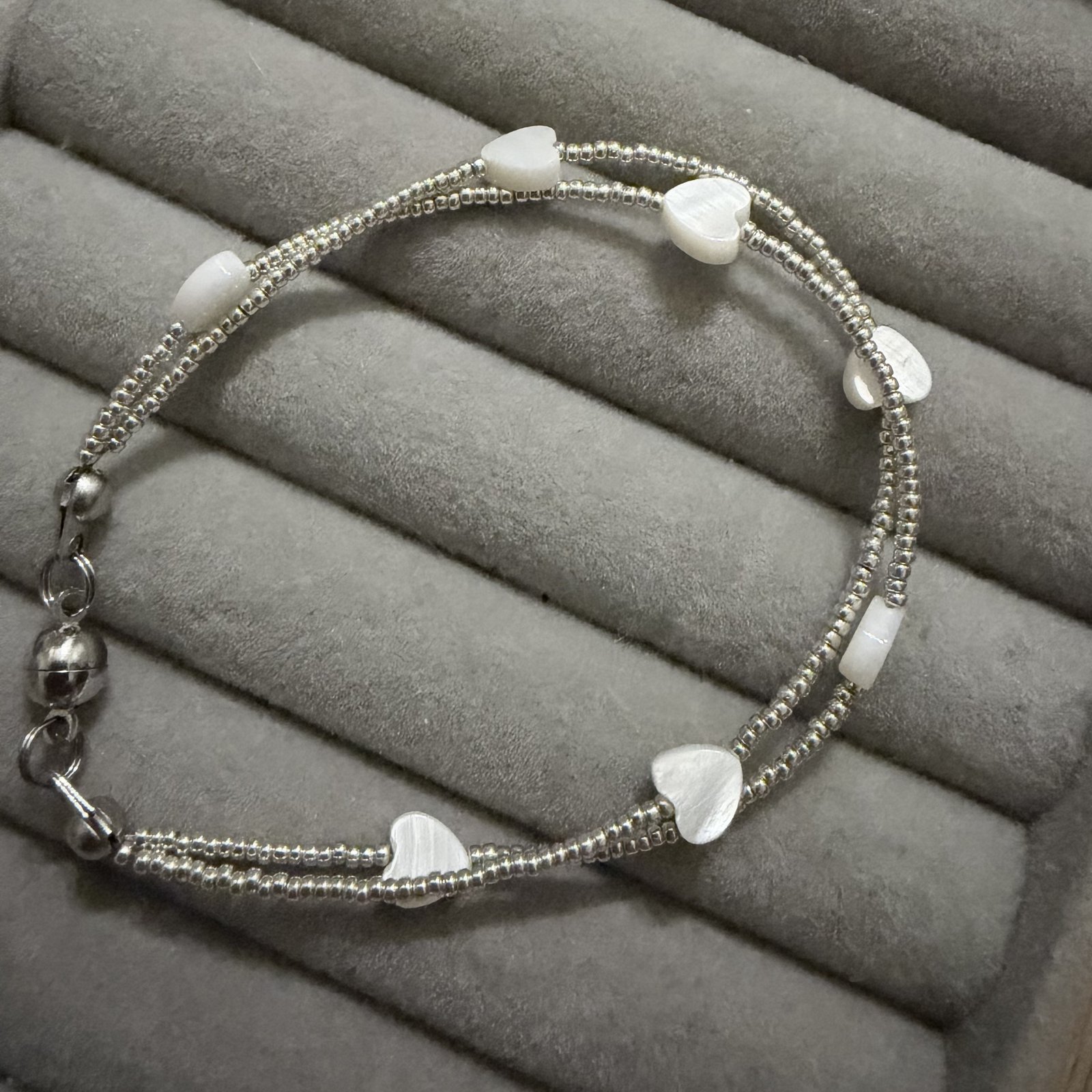 Mother of Pearl Heart Bracelet