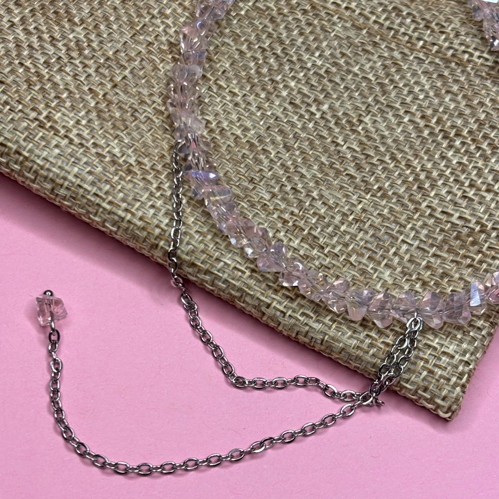 Triangle Crystal Beaded Necklace